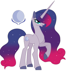 Size: 1669x1785 | Tagged: safe, artist:starshinesentry07, imported from derpibooru, oc, oc only, alicorn, pony, unicorn, alicorn oc, base used, female, horn, magical lesbian spawn, mare, offspring, parent:princess amore, parent:princess luna, simple background, solo, transparent background, wings