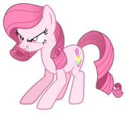 Size: 1166x1051 | Tagged: safe, artist:muhammad yunus, artist:tanahgrogot, imported from derpibooru, oc, oc only, oc:annisa trihapsari, earth pony, pony, base used, evil grin, female, grin, gritted teeth, mare, not rarity, pink body, pink hair, simple background, smiling, solo, transparent background, vector