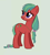 Size: 578x648 | Tagged: safe, artist:ashurikrbg, imported from derpibooru, oc, oc only, oc:apple seed, earth pony, pony, female, freckles, green background, mare, offspring, parent:big macintosh, parent:marble pie, parents:marblemac, simple background, solo