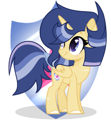 Size: 1101x1201 | Tagged: safe, artist:starshinesentry07, imported from derpibooru, oc, oc only, oc:stardust shadow, alicorn, pony, female, mare, offspring, parent:flash sentry, parent:twilight sparkle, parents:flashlight, solo