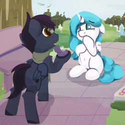 Size: 1500x1500 | Tagged: safe, artist:rhythmpixel, imported from derpibooru, oc, oc only, pegasus, pony, marriage proposal