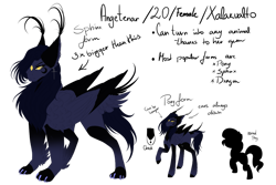 Size: 1095x730 | Tagged: safe, artist:minelvi, imported from derpibooru, oc, oc only, pegasus, pony, sphinx, chest fluff, ear piercing, female, mare, pegasus oc, piercing, raised hoof, reference sheet, signature, silhouette, simple background, sphinx oc, transparent background, wings