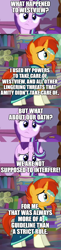 Size: 500x2066 | Tagged: safe, edit, edited screencap, imported from derpibooru, screencap, starlight glimmer, sunburst, comic, implied amity blight, screencap comic, the owl house, wandavision