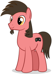 Size: 3000x4210 | Tagged: safe, artist:keronianniroro, imported from derpibooru, oc, oc only, oc:ace play, earth pony, pony, backwards cutie mark, high res, male, simple background, solo, stallion, transparent background, vector