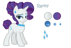 Size: 1460x984 | Tagged: safe, artist:prismborealisdash, imported from derpibooru, rarity, pony, unicorn, alternate hairstyle, cutie mark, ear piercing, earring, eyeshadow, female, jewelry, lidded eyes, makeup, mare, necklace, piercing, reference sheet, simple background, smiling, solo, transparent background