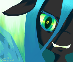 Size: 700x600 | Tagged: safe, artist:f-sonic, artist:soina, imported from derpibooru, queen chrysalis, changeling, changeling queen, bust, female, portrait, solo, wingding eyes
