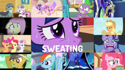 Size: 1964x1105 | Tagged: safe, edit, edited screencap, editor:quoterific, imported from derpibooru, screencap, apple bloom, applejack, daring do, discord, fluttershy, gabby, pinkie pie, princess cadance, princess ember, princess luna, rainbow dash, scootaloo, spike, starlight glimmer, sweetie belle, twilight sparkle, alicorn, draconequus, dragon, earth pony, griffon, pegasus, pony, unicorn, do princesses dream of magic sheep, it's about time, read it and weep, scare master, simple ways, somepony to watch over me, testing testing 1-2-3, the cutie pox, the fault in our cutie marks, three's a crowd, to where and back again, triple threat, what about discord?, applejack's hat, bow, compilation, cowboy hat, cutie mark crusaders, dragoness, duo, duo female, female, flying, golden oaks library, gritted teeth, hat, male, nightmare, open mouth, safari hat, solo, sugarcube corner, sweat, trio, trio female, twilight sparkle (alicorn), twilight's castle, unamused, unicorn twilight, wall of tags