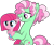 Size: 895x751 | Tagged: safe, artist:maximumpiracy, artist:nakkry, imported from derpibooru, minty, pony, baby, baby pinkie pie, baby pony, g3, g3 to g4, g4, generation leap, simple background, transparent background