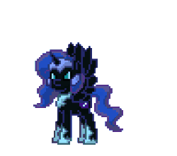 Size: 288x255 | Tagged: safe, artist:torpy-ponius, imported from derpibooru, nightmare moon, alicorn, pony, pony town, animated, female, filly, luna's banishment, nightmare woon