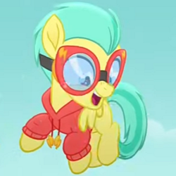 Size: 600x600 | Tagged: safe, imported from derpibooru, screencap, pickle barrel, pegasus, pony, rainbow roadtrip, cropped, goggles, solo