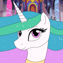 Size: 824x824 | Tagged: safe, artist:fsnyion, imported from derpibooru, princess celestia, pony, solo