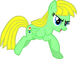 Size: 649x492 | Tagged: safe, artist:pegasski, artist:peppermint0123, imported from derpibooru, oc, oc only, oc:viva reverie, pegasus, pony, base used, eyelashes, female, mare, open mouth, pegasus oc, raised hoof, running, simple background, smiling, solo, transparent background, wings