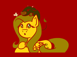 Size: 1800x1350 | Tagged: safe, artist:flutterluv, imported from derpibooru, fluttershy, bull, pegasus, pony, chinese new year, chinese zodiac, cute, lunar new year, lying down, ox, prone, red background, shyabetes, simple background, year of the ox