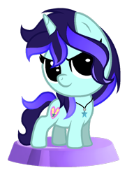 Size: 784x1020 | Tagged: safe, artist:aquabright0219, imported from derpibooru, oc, oc only, oc:aqua bright, pony, unicorn, female, horn, jewelry, mare, necklace, pocket ponies, simple background, solo, transparent background, unicorn oc