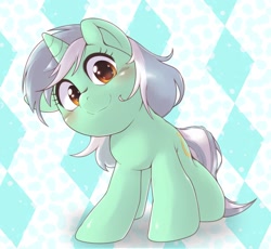 Size: 1812x1668 | Tagged: safe, artist:kurogewapony, imported from derpibooru, lyra heartstrings, pony, unicorn, blushing, cute, female, looking at you, lyrabetes, sitting, solo