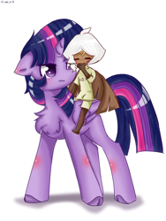 Size: 1080x1440 | Tagged: safe, artist:starflashing twinkle, imported from derpibooru, twilight sparkle, alicorn, cape, chest fluff, clothes, floppy ears, shadow, simple background, sky:children of the light, smiling, twilight sparkle (alicorn), white background, wings