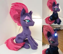 Size: 2264x1952 | Tagged: safe, artist:epicrainbowcrafts, imported from derpibooru, tempest shadow, pony, unicorn, broken horn, horn, irl, photo, plushie, solo