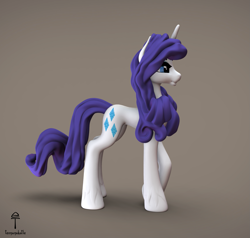 Size: 1515x1440 | Tagged: safe, artist:teonanakatle, imported from derpibooru, rarity, pony, 3d, figurine, solo