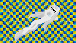 Size: 2268x1276 | Tagged: safe, artist:depressant, artist:thatsbadboi, imported from derpibooru, oc, oc only, oc:astral clo, semi-anthro, unicorn, eyestrain warning, glasses, long mane, long tail, male, modern art, not animated, optical illusion, solo