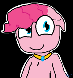 Size: 368x390 | Tagged: safe, artist:sansisk, imported from derpibooru, pinkie pie, alien, semi-anthro, crossover, cute, daaaaaaaaaaaw, diapinkes, element of laughter, hnnng, solo, species swap, wander over yonder