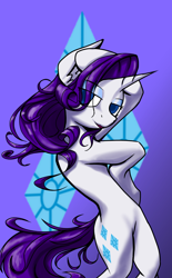 Size: 1236x2000 | Tagged: safe, artist:ktk's sky, imported from derpibooru, rarity, pony, unicorn, anatomically incorrect, bedroom eyes, bipedal, cutie mark, female, jojo pose, mare, solo