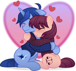 Size: 1920x1795 | Tagged: safe, artist:limedazzle, imported from derpibooru, oc, oc only, oc:allen, oc:james, earth pony, pony, gay, hug, male, stallion