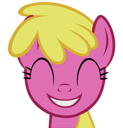 Size: 900x938 | Tagged: safe, artist:lahirien, imported from derpibooru, cherry berry, earth pony, pony, a friend in deed, .ai available, .svg available, eyes closed, female, grin, mare, simple background, smiling, solo, svg, transparent background, vector