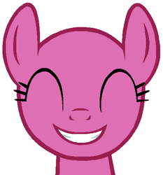 Size: 469x504 | Tagged: safe, artist:katliynrusshia, imported from derpibooru, earth pony, pony, a friend in deed, bald, base, eyes closed, female, g4, grin, mare, simple background, smile song, smiling, white background