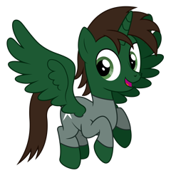 Size: 6000x6068 | Tagged: safe, artist:masem, imported from derpibooru, oc, oc:dan brave, alicorn, alicorn oc, clothes, flying, happy, horn, male, smiling, wings