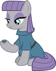 Size: 4545x5710 | Tagged: safe, artist:cloudy glow, artist:cloudyglow, imported from derpibooru, boulder (pet), maud pie, earth pony, pony, boulder (g4), female, mare, simple background, sitting, transparent background, vector