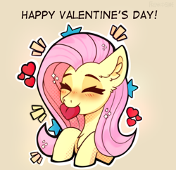 Size: 1500x1450 | Tagged: safe, artist:freak-side, imported from derpibooru, fluttershy, pegasus, pony, blushing, cute, eyes closed, heart, holiday, mouth hold, shyabetes, solo, valentine's day