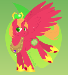 Size: 950x1050 | Tagged: safe, artist:enigmadoodles, imported from derpibooru, big macintosh, alicorn, pony, alicornified, best pony, best princess, bigmacicorn, princess big mac, race swap, solo