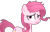 Size: 1074x686 | Tagged: safe, artist:muhammad yunus, artist:tanahgrogot, imported from derpibooru, oc, oc only, oc:annisa trihapsari, earth pony, pony, base used, female, gritted teeth, looking at you, mare, messy mane, not rarity, pink body, pink hair, simple background, solo, transparent background, vector