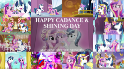 Size: 1978x1113 | Tagged: safe, edit, edited screencap, editor:quoterific, imported from derpibooru, screencap, amarant, cattail, compass star, discord, emerald green, green gem, hayseed turnip truck, lightning bolt, meadowbrook, princess cadance, princess flurry heart, rockhoof, shining armor, white lightning, alicorn, crystal pony, pony, unicorn, a canterlot wedding, a flurry of emotions, best gift ever, once upon a zeppelin, slice of life (episode), the beginning of the end, the crystal empire, the crystalling, the last problem, the one where pinkie pie knows, the times they are a changeling, armor, baby, baby pony, crying, crystal guard, crystal guard armor, diaper, duo, eyes closed, female, glowing horn, horn, magic, magic aura, male, open mouth, star flurry heart, teeth, trio