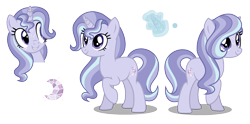 Size: 1969x977 | Tagged: safe, artist:xxcheerupxxx, imported from derpibooru, oc, oc only, pony, base used, cracked horn, female, horn, magical lesbian spawn, mare, offspring, parent:starlight glimmer, parent:trixie, parents:startrix, simple background, solo, transparent background