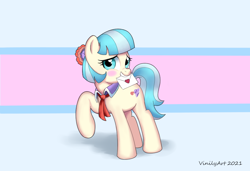Size: 928x633 | Tagged: safe, artist:vinilyart, imported from derpibooru, coco pommel, earth pony, pony, blushing, cocobetes, confession, cute, hearts and hooves day, holiday, letter, solo, valentine's day