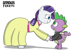 Size: 1500x1087 | Tagged: safe, artist:gradiusfanatic, imported from derpibooru, rarity, spike, dragon, unicorn, female, hearts and hooves day, male, shipping, sparity, straight