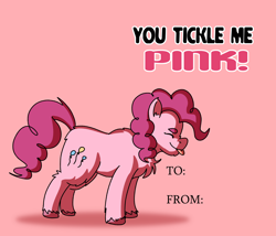 Size: 3500x3000 | Tagged: safe, artist:applejackofalltrades, imported from derpibooru, pinkie pie, earth pony, pony, hearts and hooves day, holiday, solo, text, tongue out, valentine's day, valentine's day card