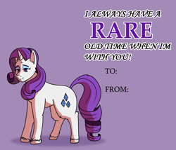 Size: 3500x3000 | Tagged: safe, artist:applejackofalltrades, imported from derpibooru, rarity, pony, unicorn, hearts and hooves day, holiday, smiling, solo, text, valentine's day, valentine's day card