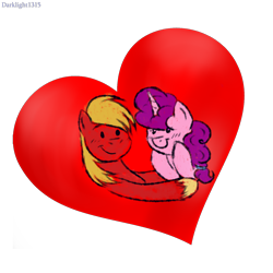 Size: 3000x3000 | Tagged: safe, artist:darklight1315, imported from derpibooru, big macintosh, sugar belle, earth pony, pony, unicorn, hearts and hooves day, holiday, love, valentine's day, valentine's day card