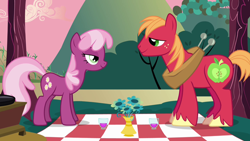 Size: 1280x720 | Tagged: safe, imported from derpibooru, screencap, big macintosh, cheerilee, earth pony, pony, hearts and hooves day (episode), season 2, duo, female, looking at each other, male
