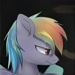Size: 1024x1024 | Tagged: safe, artist:thisponydoesnotexist, imported from derpibooru, pony, ai content, ai generated, generator:thisponydoesnotexist, neural network, not rainbow dash, solo