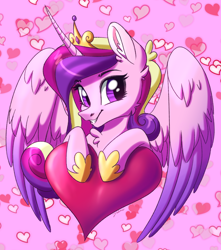 Size: 3000x3400 | Tagged: safe, artist:faline-art, imported from derpibooru, princess cadance, alicorn, pony, heart, hearts and hooves day, holiday, solo, valentine's day