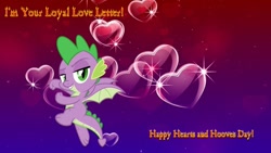 Size: 1210x681 | Tagged: safe, artist:mlpfan3991, imported from derpibooru, spike, dragon, hearts and hooves day, holiday, valentine's day, valentine's day card