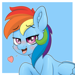 Size: 4000x4000 | Tagged: safe, artist:yelowcrom, imported from derpibooru, rainbow dash, pegasus, pony, blushing, cheek fluff, cute, ear fluff, female, heart, heart eyes, hearts and hooves day, holiday, looking at you, mare, simple background, valentine's day, wingding eyes, wings