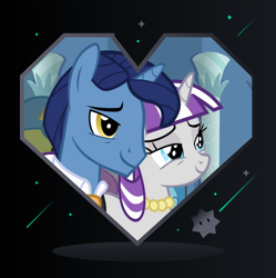 Size: 1280x1284 | Tagged: safe, artist:themexicanpunisher, edit, edited screencap, imported from derpibooru, screencap, night light, twilight velvet, a canterlot wedding, female, holiday, male, nightvelvet, shipping, straight, valentine's day, valentine's day card