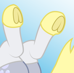 Size: 3161x3106 | Tagged: safe, artist:blue-vector, imported from derpibooru, derpy hooves, pegasus, pony, butt, clothes, fetish, frog (hoof), heart, heart hoof, hoof fetish, hoof heart, plot, simple background, socks, solo, underhoof