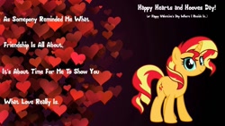 Size: 1210x681 | Tagged: safe, artist:mlpfan3991, imported from derpibooru, sunset shimmer, pony, unicorn, hearts and hooves day, holiday, valentine's day, valentine's day card