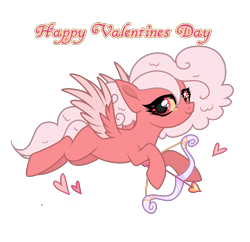 Size: 1984x1924 | Tagged: artist needed, safe, imported from derpibooru, oc, oc only, oc:resseberry cream, pegasus, pony, arrow, heart, hearts and hooves day, holiday, pegasus oc, solo, text, valentine's day, wings, yellow eyes