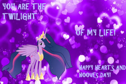 Size: 1280x854 | Tagged: safe, artist:mlpfan3991, imported from derpibooru, twilight sparkle, alicorn, pony, the last problem, female, hearts and hooves day, holiday, hoof shoes, mare, older, older twilight sparkle (alicorn), peytral, princess twilight 2.0, solo, twilight sparkle (alicorn), valentine's day, valentine's day card